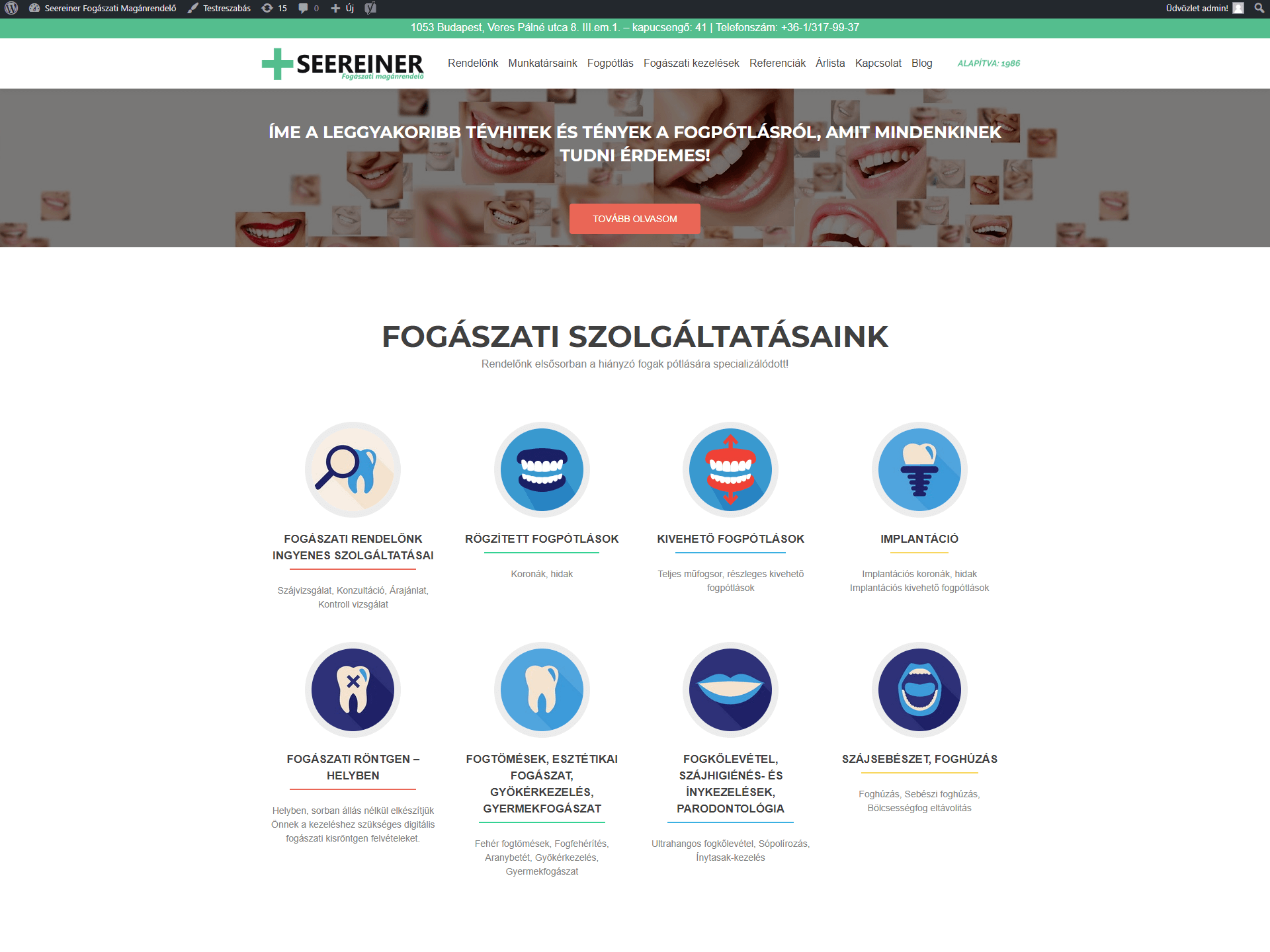 wordpress weboldal készítés